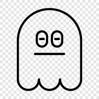 hauntings, hauntings in the media, hauntings in real life, Ghost icon svg