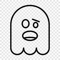 hauntings, hauntings in the home, hauntings in the workplace, Ghost icon svg