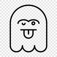 hauntings, ghost stories, ghost photos, ghost videos icon svg