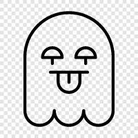 hauntings, hauntings in the home, hauntings in the workplace, Ghost icon svg