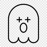 hauntings, poltergeists, disembodied spirits, Ghost icon svg