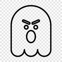 hauntings, hauntings in haunted houses, hauntings in the bedroom, Ghost icon svg