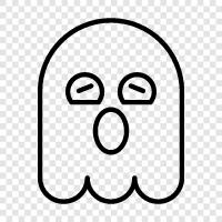 hauntings, paranormal, spirit, ghost story icon svg