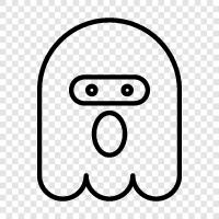 hauntings, ghosts, hauntings in homes, hauntings in public places icon svg