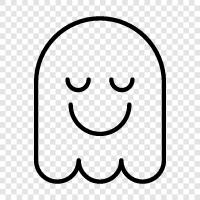 hauntings, hauntings in the home, hauntings in the workplace, Ghost icon svg