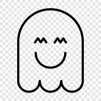 hauntings, hauntings in houses, hauntings in hospitals, Ghost icon svg