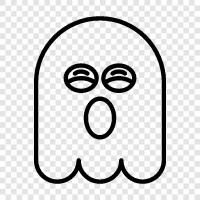 hauntings, hauntings in houses, hauntings in hotels, Ghost icon svg