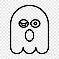 hauntings, spirits, ghost stories, ghost photos icon svg