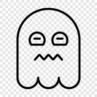 hauntings, scary, ghost stories, ghost photos icon svg