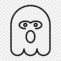 hauntings, hauntings in the home, hauntings in public places, Ghost icon svg