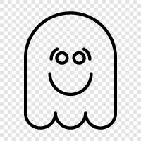 hauntings, hauntings in houses, hauntings in hotels, Ghost icon svg