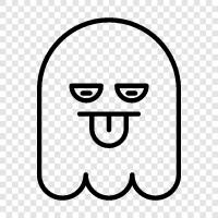 hauntings, hauntings in the media, hauntings in real life, Ghost icon svg