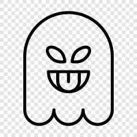 hauntings, scary, spooky, ghost stories icon svg