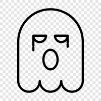 hauntings, hauntings in the home, hauntings in a building, Ghost icon svg