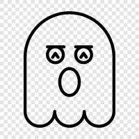 hauntings, hauntings in schools, hauntings in homes, Ghost icon svg