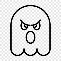 hauntings, ghost stories, ghost photos, ghost videos icon svg