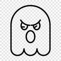 hauntings, hauntings in homes, hauntings in hotels, Ghost icon svg