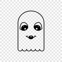 hauntings, hauntings in the home, hauntings in the workplace, Ghost icon svg