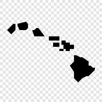 hawaii islands map, hawaii state map, hawaii county map, hawaii map icon svg