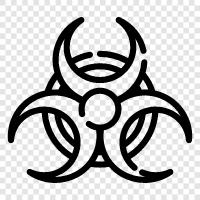 hazardous, hazardous waste, biohazardous, chemical icon svg