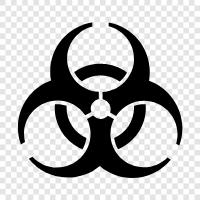 hazardous, biohazardous, hazardous material, biohazardous waste icon svg