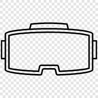 head up display, HMD, VR helmet, VR headgear icon svg