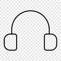 headphone, earphones, stereo headphones, over the ear headphones icon svg