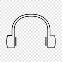 headphone, stereo, headphones, music icon svg