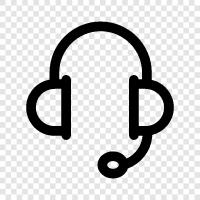 Kulaklık, ses, müzik, podcast ikon svg