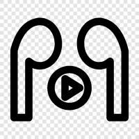 headphones, wireless, stereo, sound icon svg