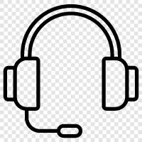 headphones, earphones, audio, music icon svg