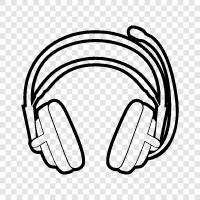 headphones, earbuds, noise cancelling, audio equipment icon svg