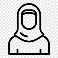 headscarf avatar, Muslim avatar, Islamic avatar, hijab headscarf icon svg