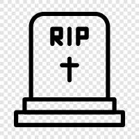 headstone, gravestone, cemetery, burial icon svg