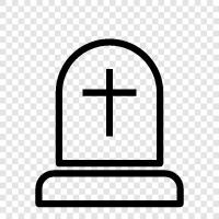 headstone, tombstone, memorial, cemetery icon svg