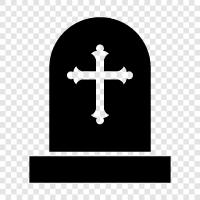 headstone, tombstone, memorial, memorial stone icon svg