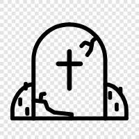 headstone, tombstone, memorial, cemetery icon svg