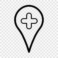 health center, health center near me, health, health center location icon svg