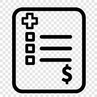 Health Insurance, Health Care, Medical Costs, Medical Bills icon svg