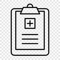 Health, Medical, Health Records, Medical Notes icon svg