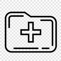 health records, hospital records, medical information, health information icon svg