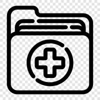 healthcare card, health card, medical card, health record icon svg