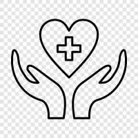 Healthcare providers, Healthcare products, Healthcare services, Health insurance icon svg