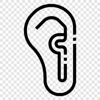 Gehör, Hörgeräte, Tinnitus, Lärminduzierter Hörverlust symbol