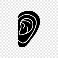 hearing, sound, hearing aids, damage to the ear icon svg