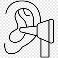 hearing test, hearing aid, tinnitus, ringing in ears icon svg
