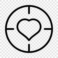 Heart health, Cardiology, Heart attack, Heart aim icon svg