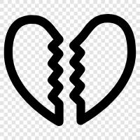 heart, pain, love, loss icon svg