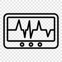 kalp, kalp atış hızı, ritim, EKG ikon svg