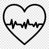 heart, cardiac, rhythm, health icon svg